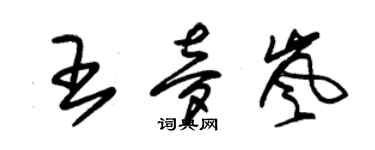 朱錫榮王夢嵐草書個性簽名怎么寫