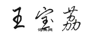 駱恆光王寶荔行書個性簽名怎么寫