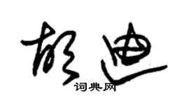 朱錫榮胡迪草書個性簽名怎么寫