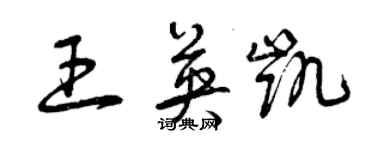 曾慶福王英凱草書個性簽名怎么寫