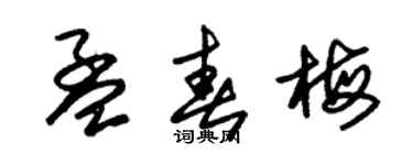 朱錫榮孟春梅草書個性簽名怎么寫