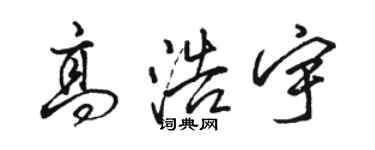 駱恆光高浩宇行書個性簽名怎么寫