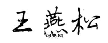 曾慶福王燕松行書個性簽名怎么寫