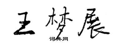 曾慶福王夢展行書個性簽名怎么寫