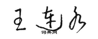 駱恆光王連水草書個性簽名怎么寫