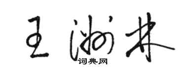 駱恆光王洲林草書個性簽名怎么寫