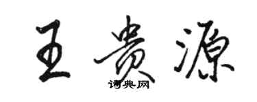 駱恆光王貴源行書個性簽名怎么寫