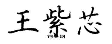 丁謙王紫芯楷書個性簽名怎么寫