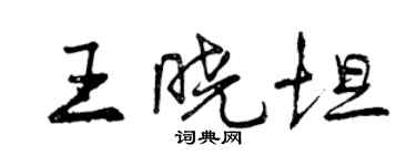 曾慶福王曉坦行書個性簽名怎么寫