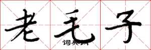 周炳元老毛子楷書怎么寫