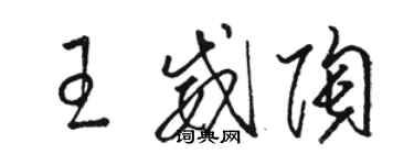 駱恆光王威陶草書個性簽名怎么寫