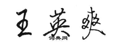 駱恆光王英爽行書個性簽名怎么寫