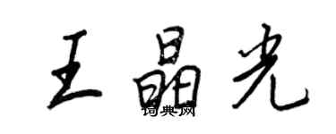 王正良王晶光行書個性簽名怎么寫