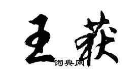胡問遂王獲行書個性簽名怎么寫