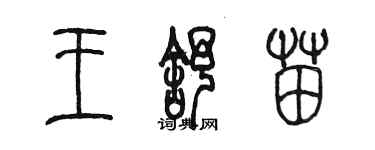 陳墨王舒苗篆書個性簽名怎么寫