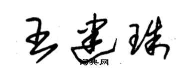 朱錫榮王建珠草書個性簽名怎么寫