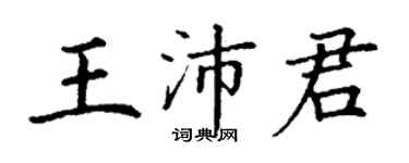 丁謙王沛君楷書個性簽名怎么寫