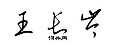 梁錦英王長岑草書個性簽名怎么寫