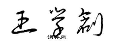 曾慶福王學創草書個性簽名怎么寫