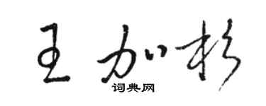 駱恆光王加杉草書個性簽名怎么寫