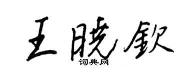 王正良王曉欽行書個性簽名怎么寫