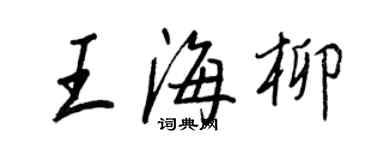 王正良王海柳行書個性簽名怎么寫