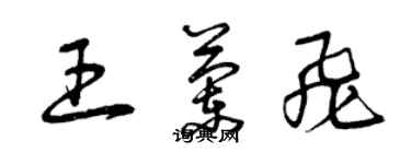 曾慶福王蘭飛草書個性簽名怎么寫