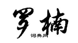 胡問遂羅楠行書個性簽名怎么寫
