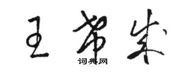 駱恆光王希成草書個性簽名怎么寫