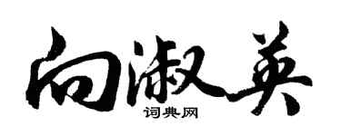 胡問遂向淑英行書個性簽名怎么寫