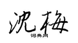 王正良沈梅行書個性簽名怎么寫