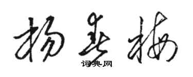 駱恆光楊春梅草書個性簽名怎么寫