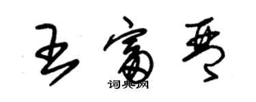 朱錫榮王富琴草書個性簽名怎么寫