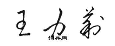 駱恆光王力莉草書個性簽名怎么寫