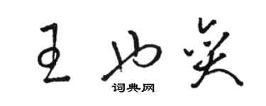 駱恆光王也奕草書個性簽名怎么寫