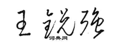 駱恆光王銳強草書個性簽名怎么寫