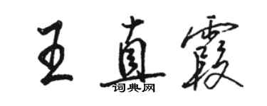 駱恆光王直霞行書個性簽名怎么寫