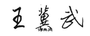 駱恆光王冀武行書個性簽名怎么寫