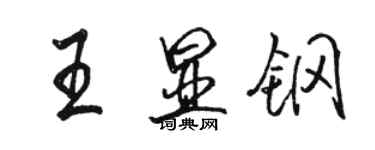 駱恆光王顯鋼行書個性簽名怎么寫