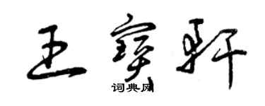 曾慶福王寶軒草書個性簽名怎么寫