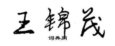 曾慶福王錦茂行書個性簽名怎么寫