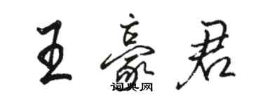 駱恆光王豪君行書個性簽名怎么寫