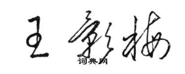 駱恆光王影梅草書個性簽名怎么寫