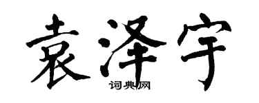 翁闓運袁澤宇楷書個性簽名怎么寫