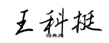 王正良王科挺行書個性簽名怎么寫