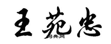 胡問遂王苑忠行書個性簽名怎么寫