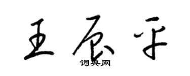 梁錦英王辰平草書個性簽名怎么寫