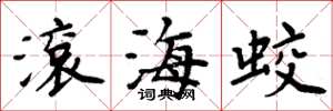 周炳元滾海蛟楷書怎么寫