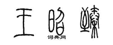 陳墨王昭臻篆書個性簽名怎么寫
