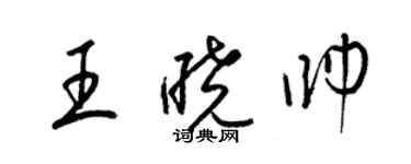 梁錦英王曉帥草書個性簽名怎么寫